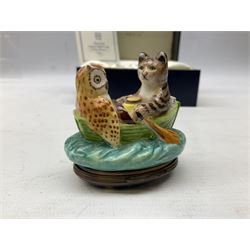 Hacyon Days enamel box, The Owl and the Pusscat, in fitted box 