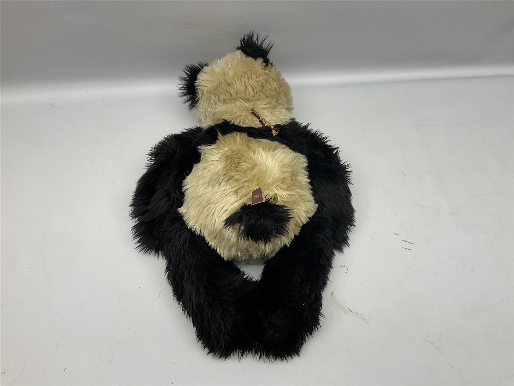 Four Charlie Bears, comprising Konig CB202051, TeaLeaf CB141479, and Pimky CB161656B, each designed by Isabelle Lee, and Hari Hi Way CB175131, all with tags