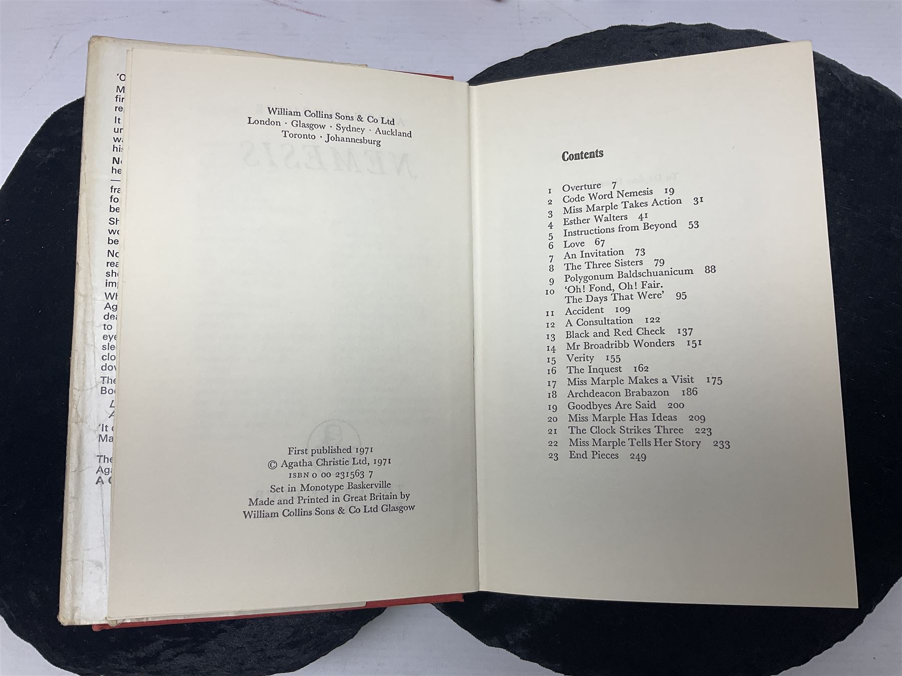 Six Collins Crime Club Agatha Christie novels, including Elephants can Remember, Nemesis, Sleeping Murder, etc together with Agatha Christie; The Hound of Death Odhams Press, all first editions 