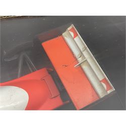 Three Paul's Model Art 1:18 scale die-cast McLaren racing cars - Mercedes MP4/11 D. Coulthard; MP4/4 A. Prost; and Mercedes MP4/10 M. Hakkinen; all boxed (3)