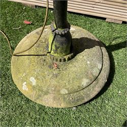 Cast iron black painted street lamp converted in to floor lamp  - THIS LOT IS TO BE COLLECTED BY APPOINTMENT FROM DUGGLEBY STORAGE, GREAT HILL, EASTFIELD, SCARBOROUGH, YO11 3TX