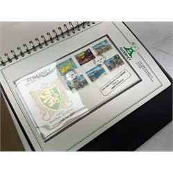 Mostly first day covers, including Antigua 'Royal Wedding 29th July 1981', British Virgin Islands '25th Anniversary of the Coronation 1953', various Silver Jubilee 1977 stamp covers etc, housed in eight folders