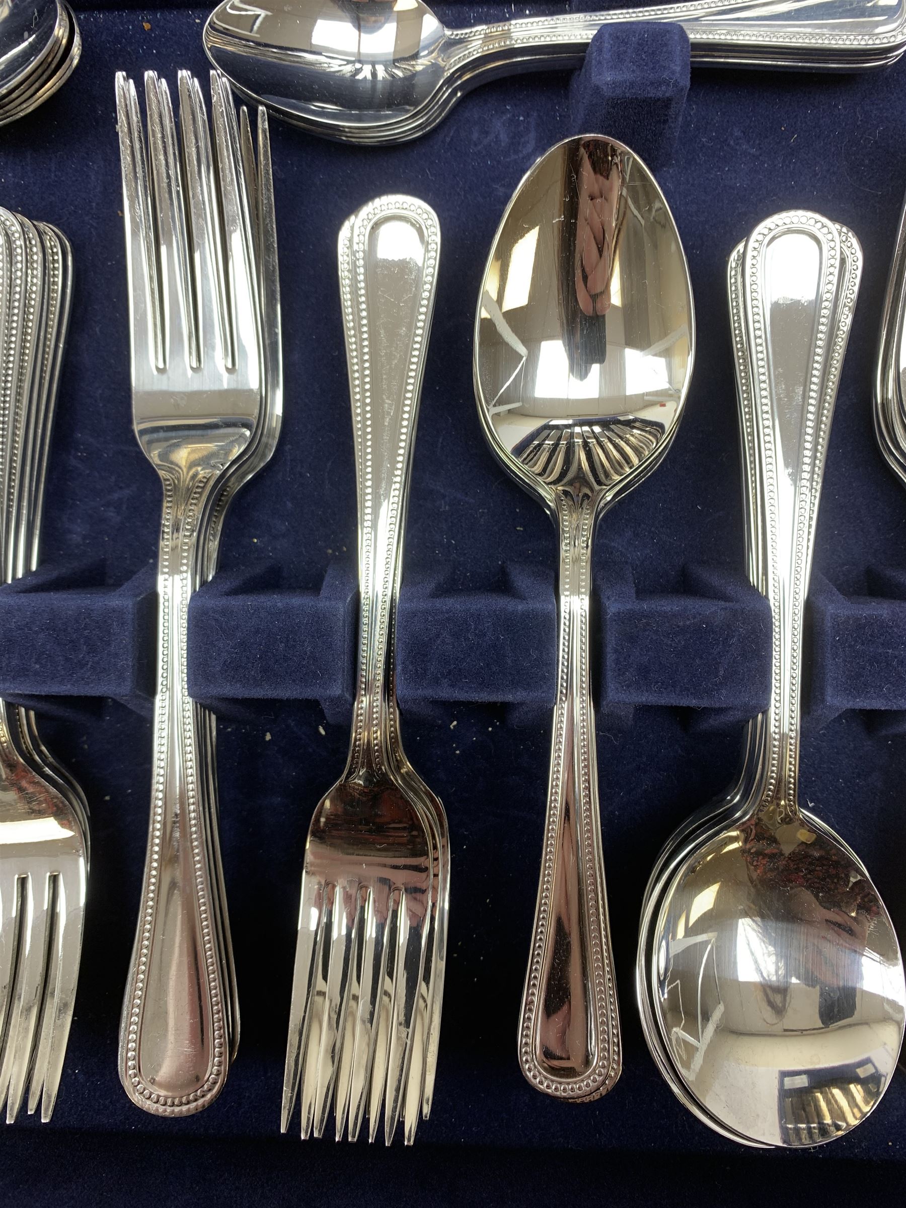 A canteen of Viners Stainless Steel cutlery for twelve place settings. 