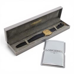 La Grande Classique Presence gentleman's gold-plated and stainless steel quartz wristwatch...