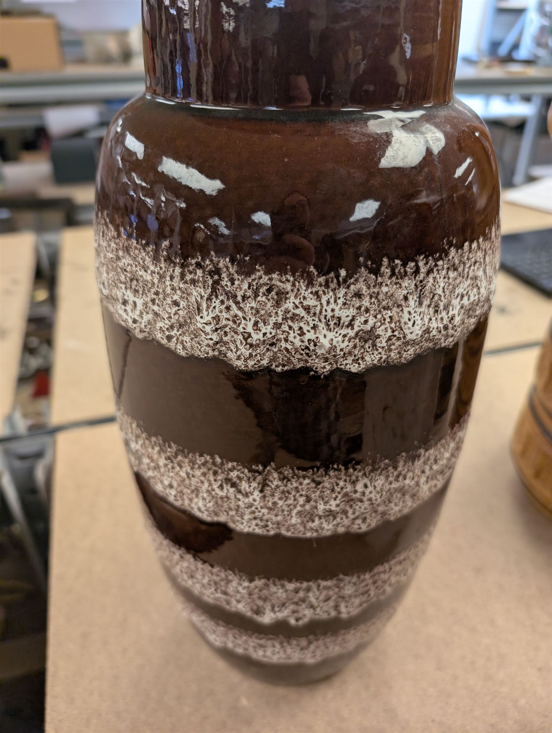 Six West German vases, tallest H46cm