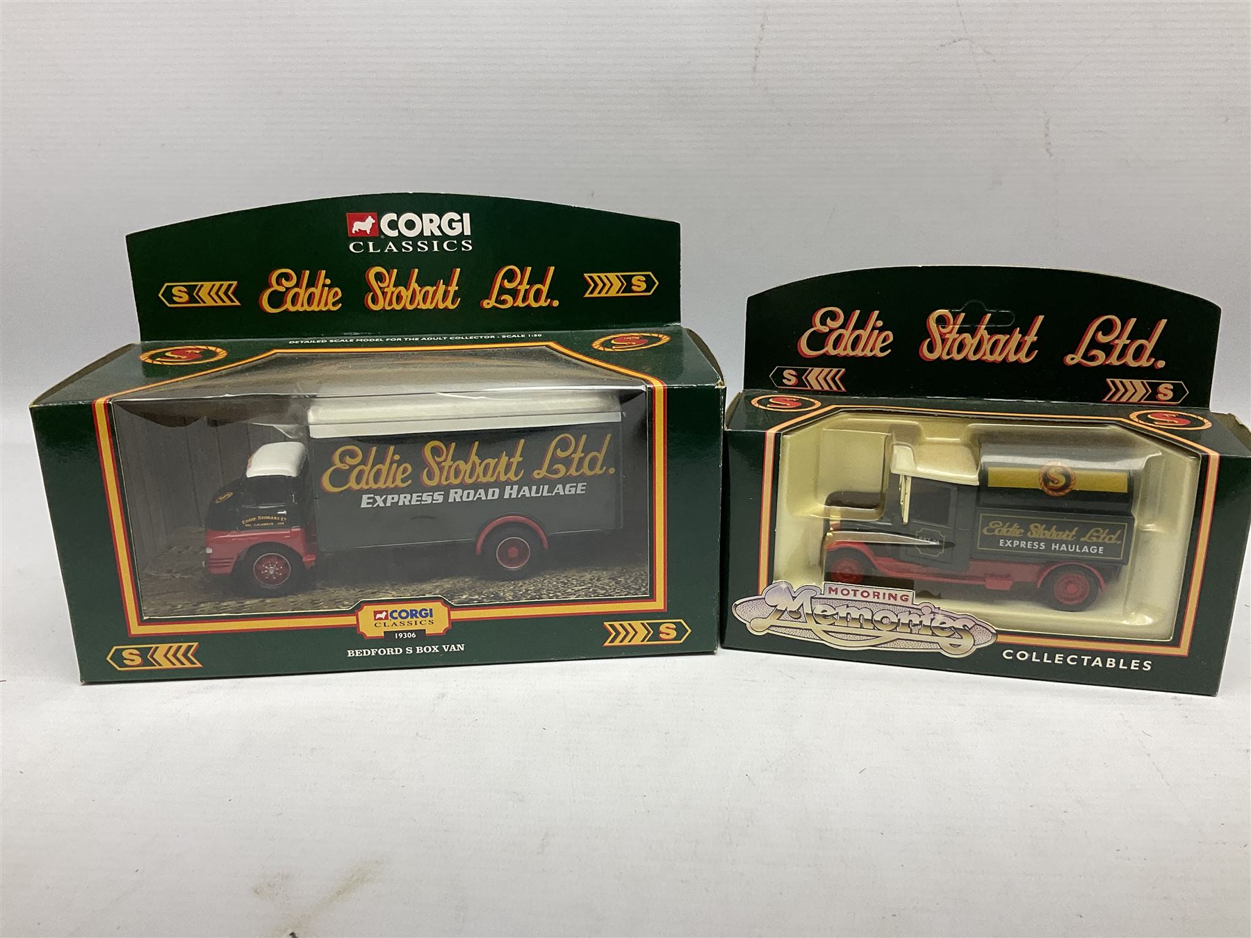 Corgi Eddie Stobart - thirteen various lorries, vans and cars including Reliant Regal, Minis, Land Rover etc; all boxed (13)
