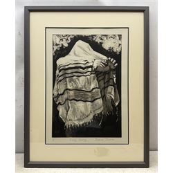 Barbara Jackson (British 1936-): 'Priestly Blessing', aquatint signed and titled in pencil 49cm x 33cm