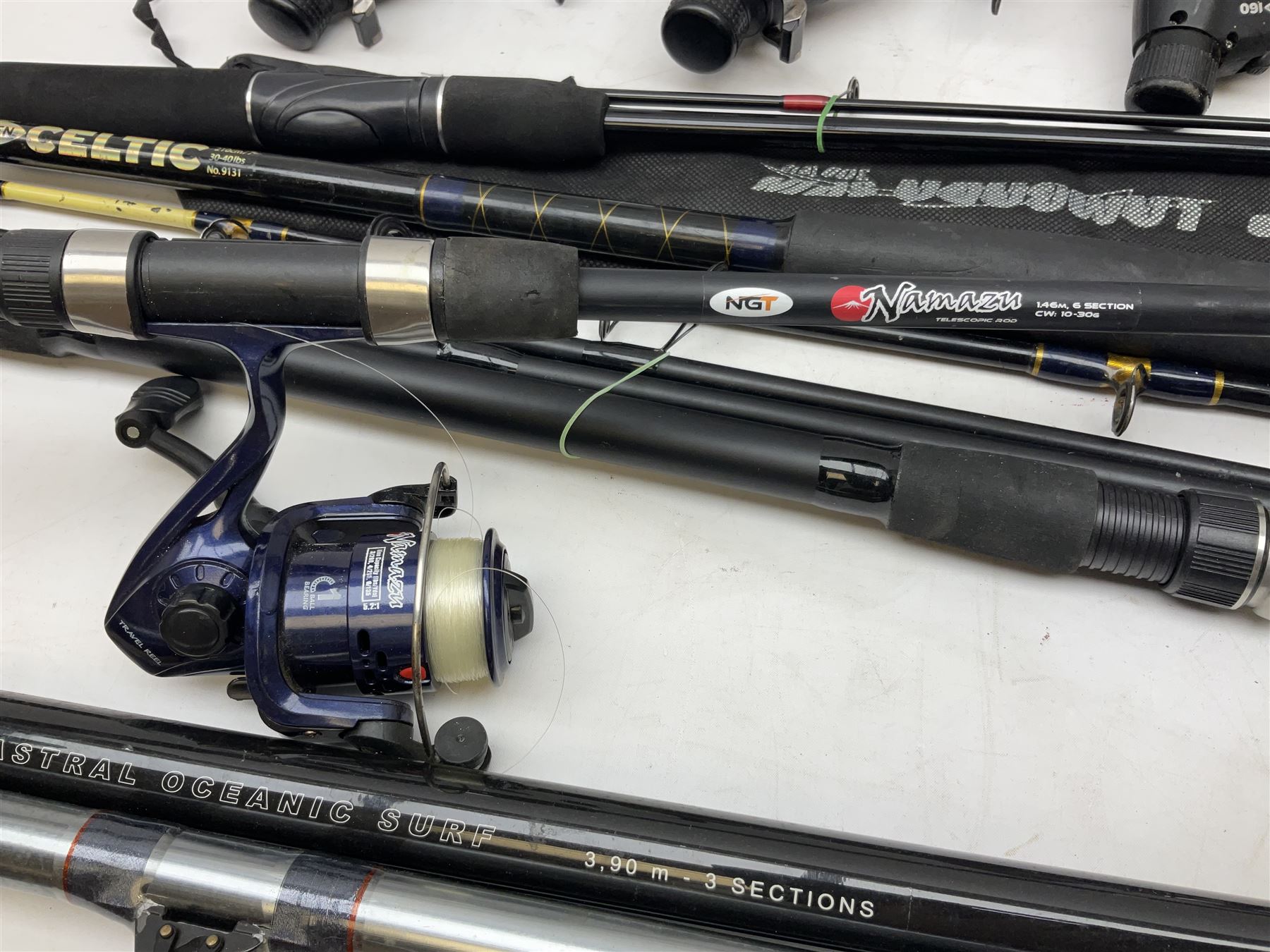 Fishing tackle including first mariner 8000 evo and other reels, unused