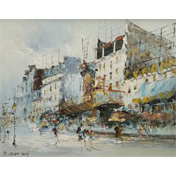 Randall Vernon Davey (USA 1887-1964): Parisian Street, oil on canvas signed 40cm x 50cm