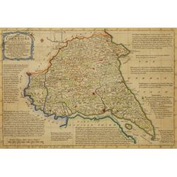 Emanuel Bowen (British 1694-1767): 'Yorkshire Divided into its Ridings' 'North Riding of Yorkshire' 'West Riding of Yorkshire' and 'East Riding of Yorkshire', set of four 18th century engraved maps with hand-colouring pub. Thomas Kitchin c.1750, 24cm x 34cm (4)