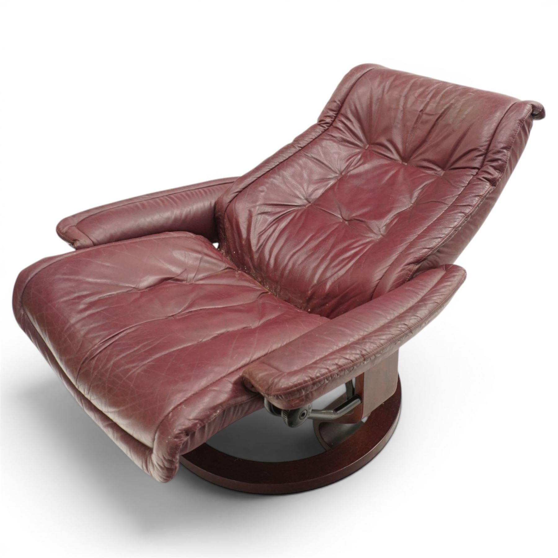 Ekornes - Stressless burgundy reclining armchair