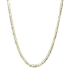 9ct gold Figaro link necklace, hallmarked
