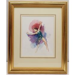 Lesley Fotherby (British 1946-): 'Cath Stretching and Bending' and 'Morgan - Study I', two watercolours signed, titled verso on gallery labels 27cm x 19cm and 25cm x 20cm (2)
Provenance: purchased by the vendor from Chris Beetles, London