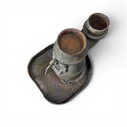 19th century rustic guards/break van railway stove, cast iron, stamped 