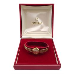 Omega Ladymatic 9ct gold bracelet wristwatch,  cal. 661, hallmarked, boxed