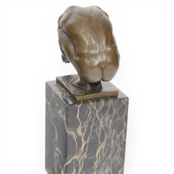 The Diver, bronze figure, signed Milo, upon a marble base, H24cm