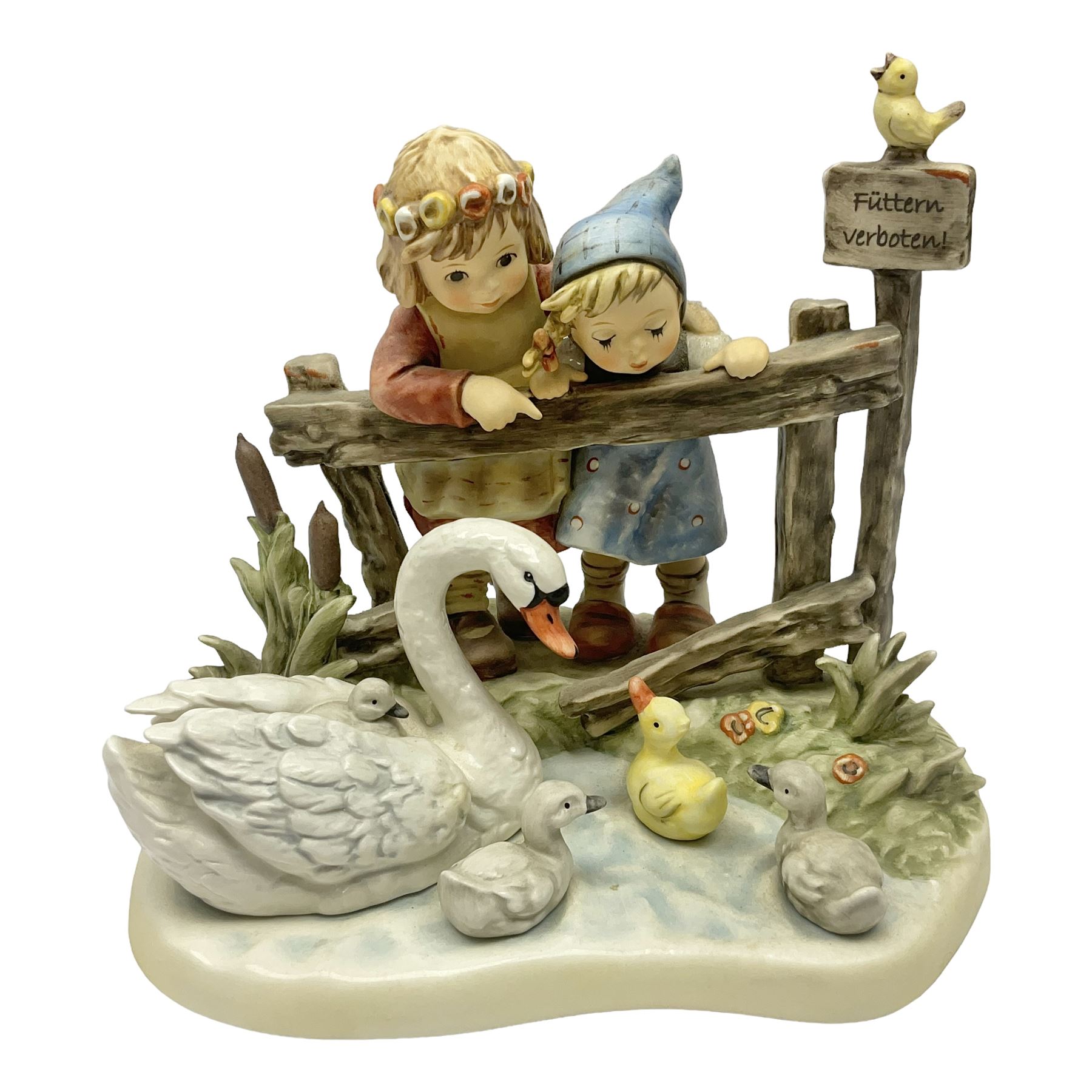 Large Hummel figure group by Goebel, Forever Friends, limited edition 697 of 1000, H28cm