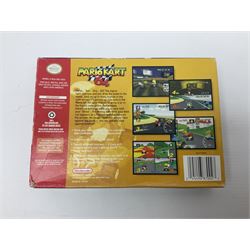 Nintendo - six American version Nintendo 64 games comprising Super Mario 64, Mario Kart, Mario Golf, GoldenEye 007, Star Wars Episode I Racer and Top Gear Rally, all in original boxes and most with instruction manuals; with ToySite ‘Bowser’ bobble head figure (7)