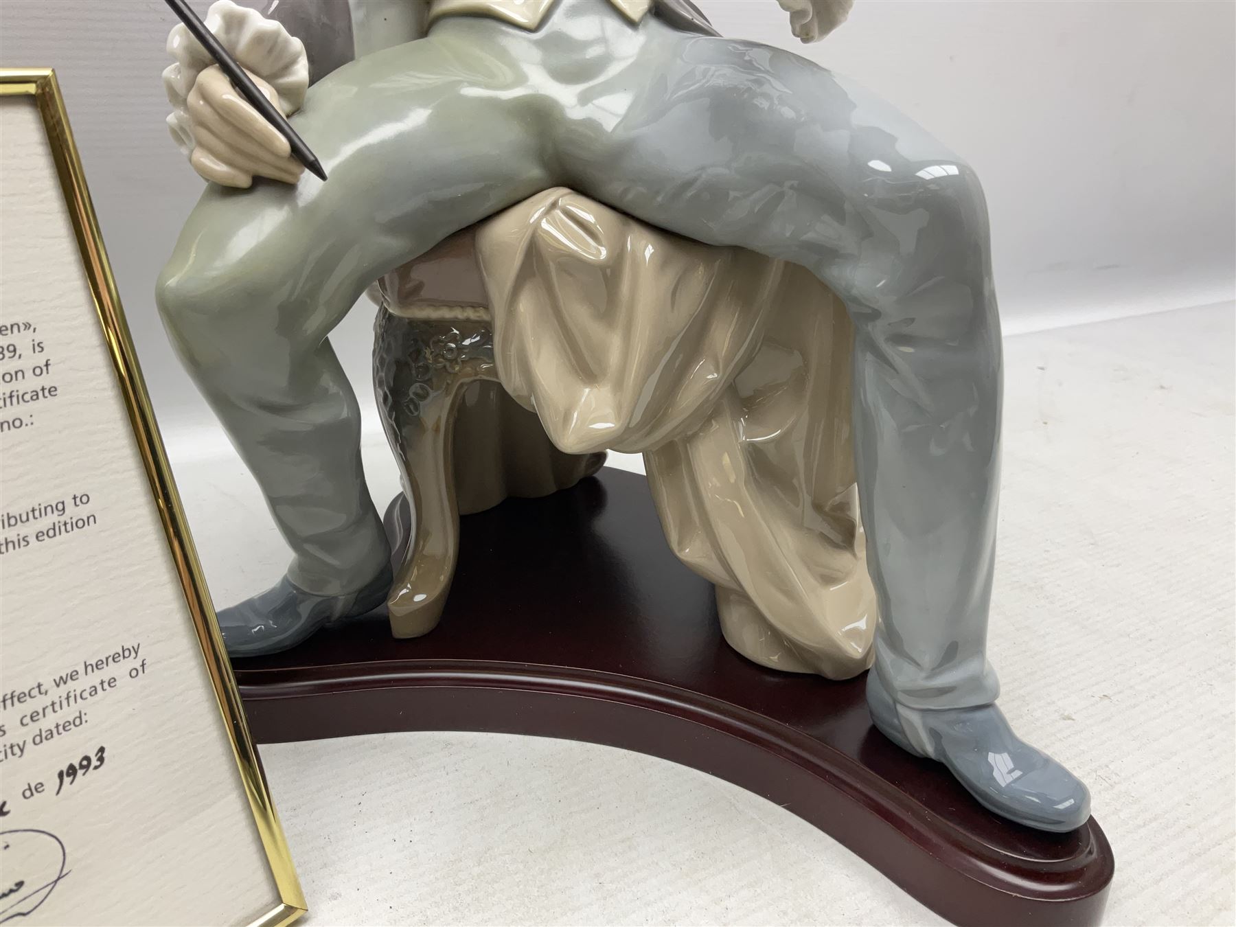 Lladro figure, Beethoven, limited edition 246/3000, Sculpted by Salvador Furio, no 5339, with original box year issued 1985, year retired 1993, H34cm