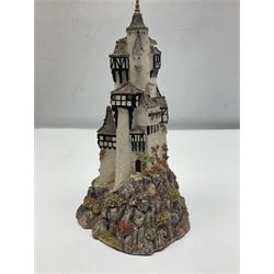 Five Lilliput Lanes, comprising Christmas at Woody Bay Station and Calling Home for Christmas both from the Illuminated collection, Castle of the Exiled Prince, Castle of The Ransomed King and Helvellyn, all with original boxes (5)