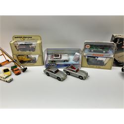 Corgi - 1991 James Bond Aston Martin No.94060, boxed; two other unboxed similar models; 1978 Sonic Controlled 'The Saint's Jaguar XJS', boxed but lacking control gun; and quantity of other die-cast models by various makers, some boxed