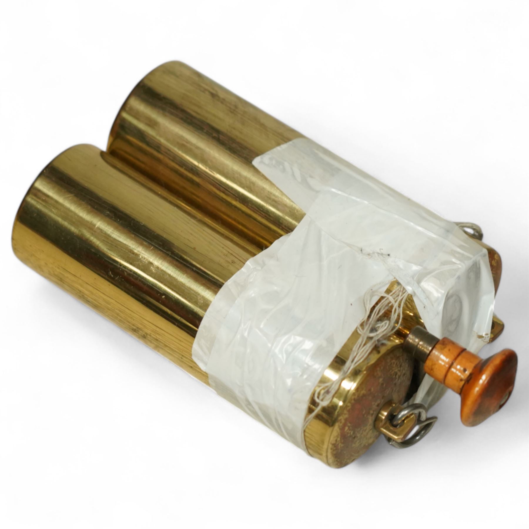 Mouseman - Oak 8-day grandmother clock, with a high quality weight driven movement and dial by Sinclair and Harding & Co of Cheltenham (No 477), brass break-arch dial with pierced steel hands, cast spandrels and a matted dial centre, silvered chapter with Roman numerals and minute track, dial pinned to  a two train rack striking movement, striking the hours on a cast bell, case with a full length glazed door and visible brass cased weights and conforming brass cased cylindrical pendulum. Signature carved mouse to the top of the arch of the case, from the workshop of Robert Thompson of Kilburn
With key.
Longcase.