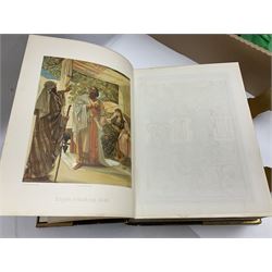 The National Comprehensive Family Bible, coloured and black and white plates, together with Jessop Atlantic tripod, brass candlestick and other collectables, in three boxes 