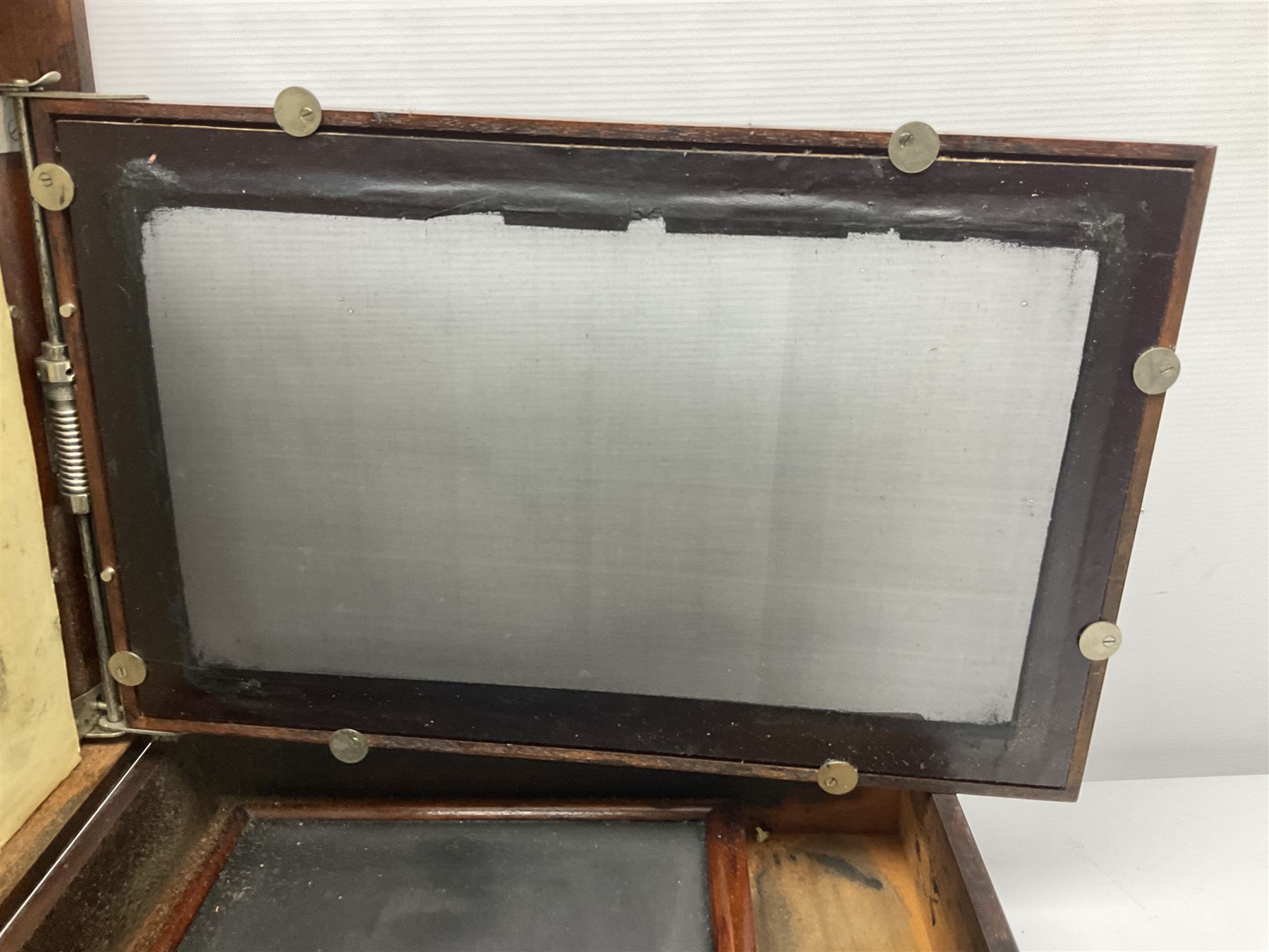 Underwood standard duplicator, in original wooden box, with gilt lettering to cover