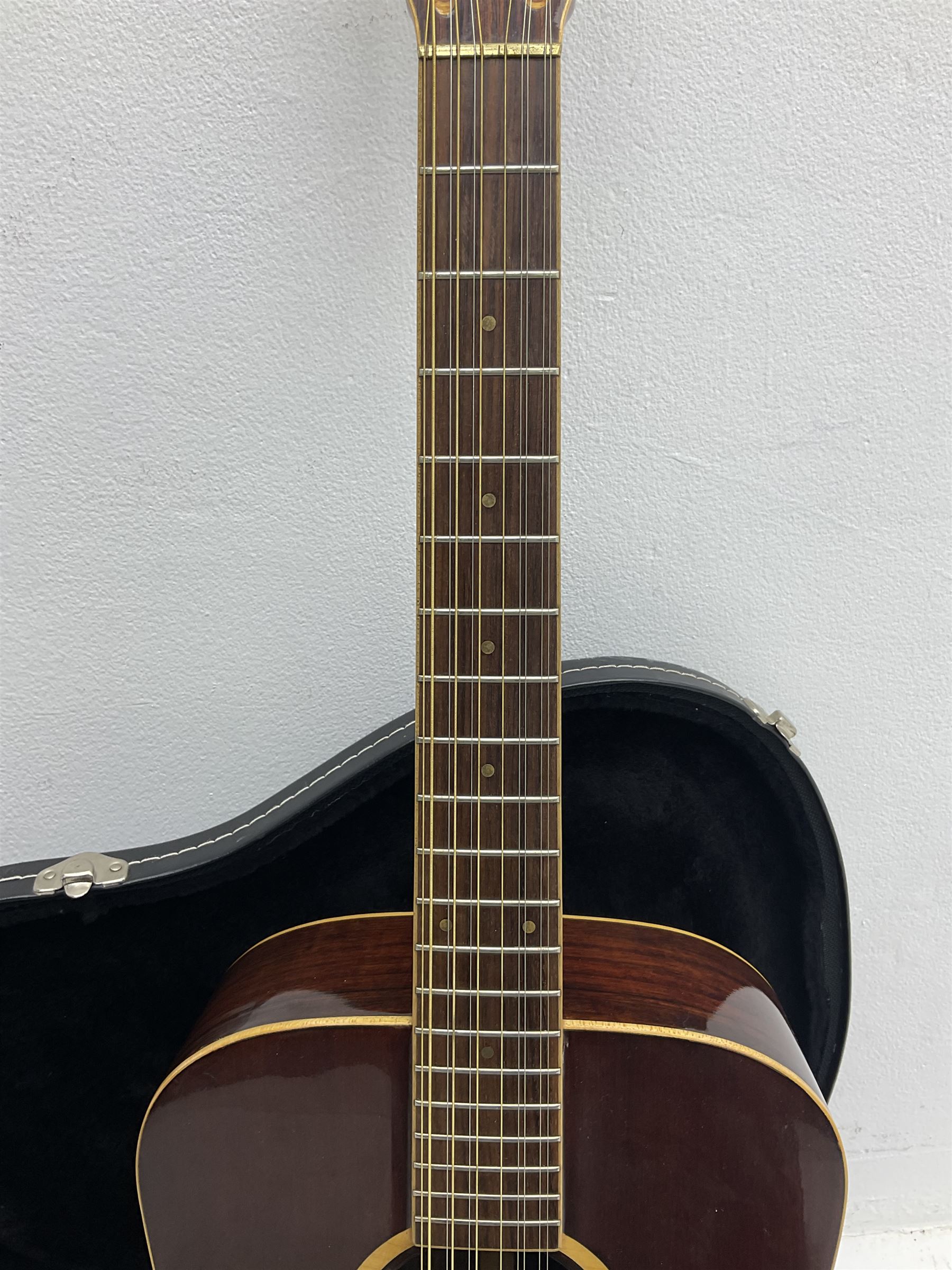 Vintage Daion twelve-string acoustic guitar L107.5cm; in hard carrying case