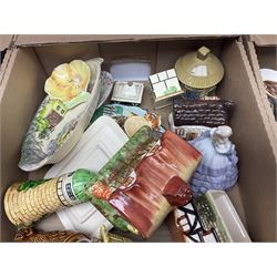 Teacups and saucers, including examples by Royal Worcester, Paragon and Shelley, together with a collection of other ceramics and collectables, in three boxes