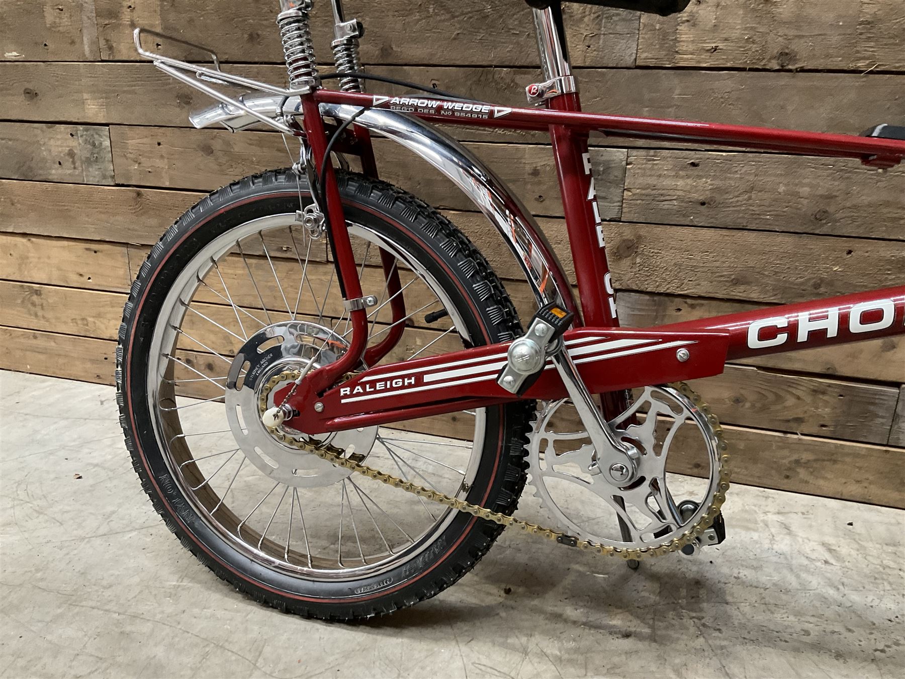 Raleigh Chopper Mk2 Arrow Wedge bicycle, fully restored and rechromed