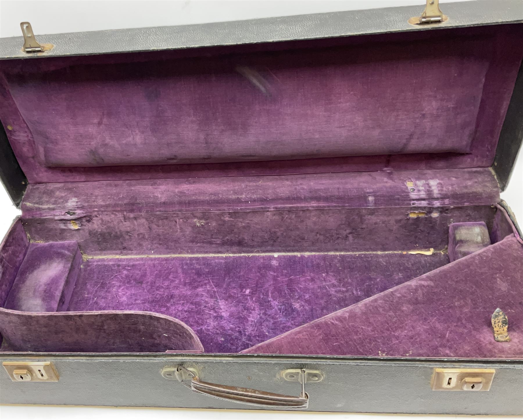 Brass tenor saxophone by Adolphe SAX, 84 Rue Myrha, Paris,  No.938 serial number 12097, H75cm excluding crook; in hard carrying case bearing plaque for Henri Selmer
