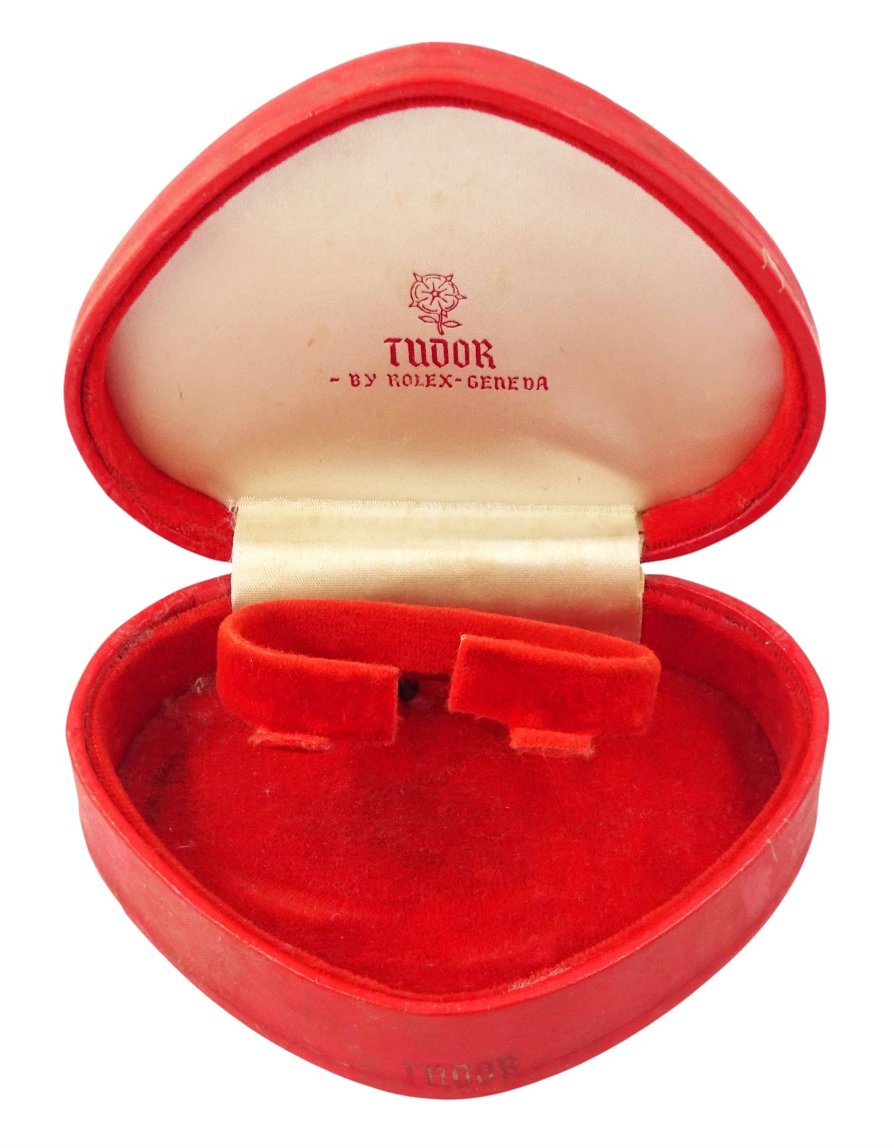 Tudor Royal ladies 9ct gold manual wind wristwatch, silvered dial with baton hour markers, Chester 1960, the back case engraved E.M.Timmis, on integral Rolex 9ct gold fancy link bracelet, hallmarked, boxed