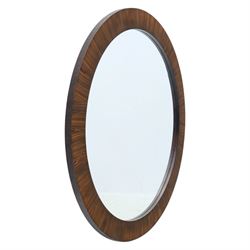 Uttermost - Circular wall mirror, with zebrawood veneer surround