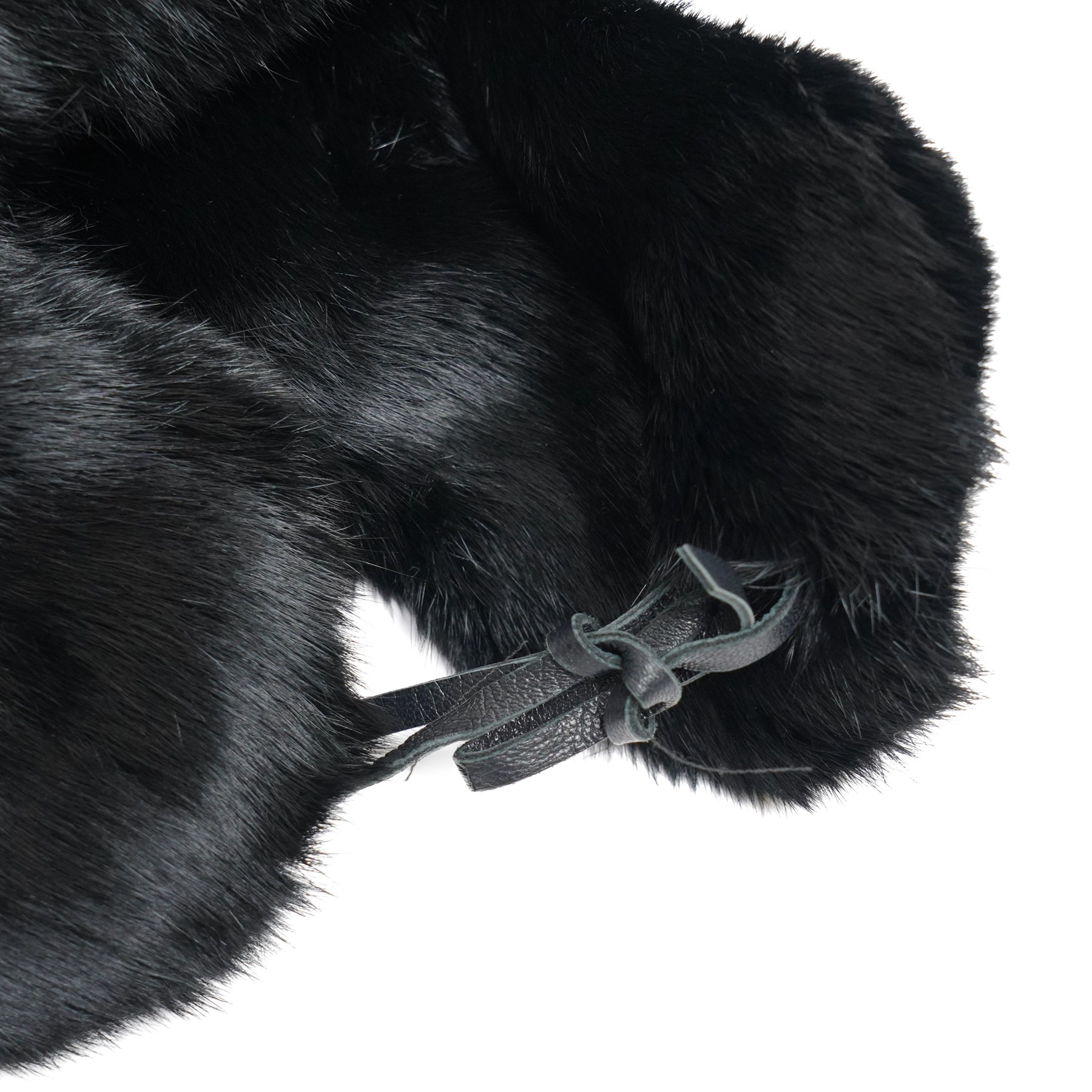 Gucci - black real fur trapper hat, with ear flaps, cotton monogram lining and logo label, size M, with dust bag