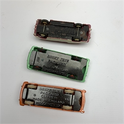 Dinky - Packard Convertible No.132, Packard Clipper Sedan with windows No.180 and Studebaker Land Cruiser No.172, all boxed (3)