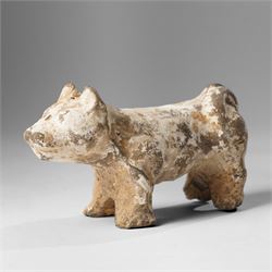Chinese figure of a dog, probably Han Dynasty, W18cm