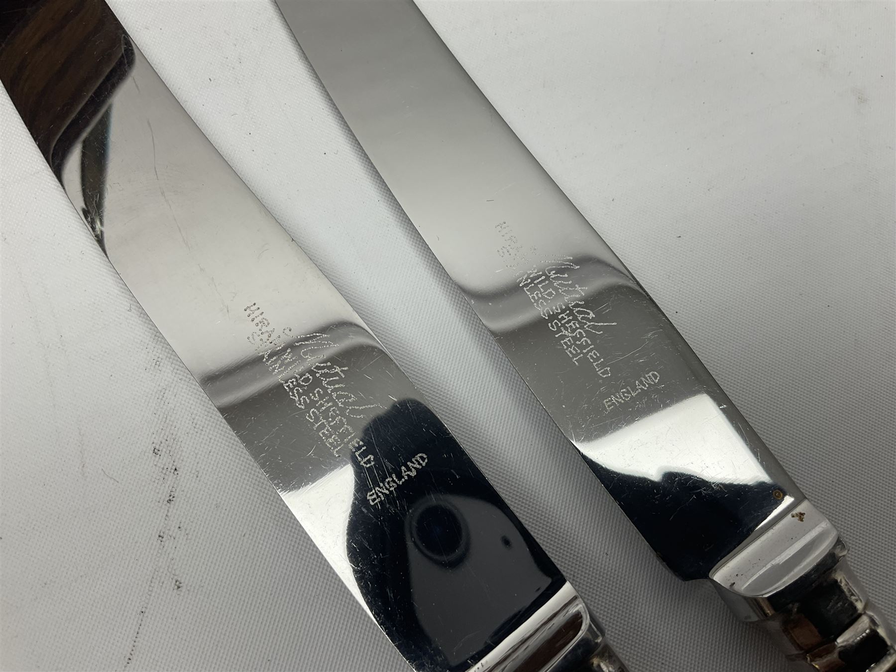 Silver plated canteen of kings pattern cutlery, house in oak canteen of trapezium form 