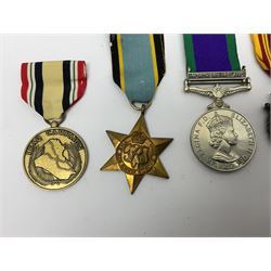 Twelve copy medals including for Operational Service, Gulf Medal, South Atlantic Medal, Iraq Medal, General Service Medal, Air Crew Europe Star, RMS Carpathia etc; all with ribbons (12)