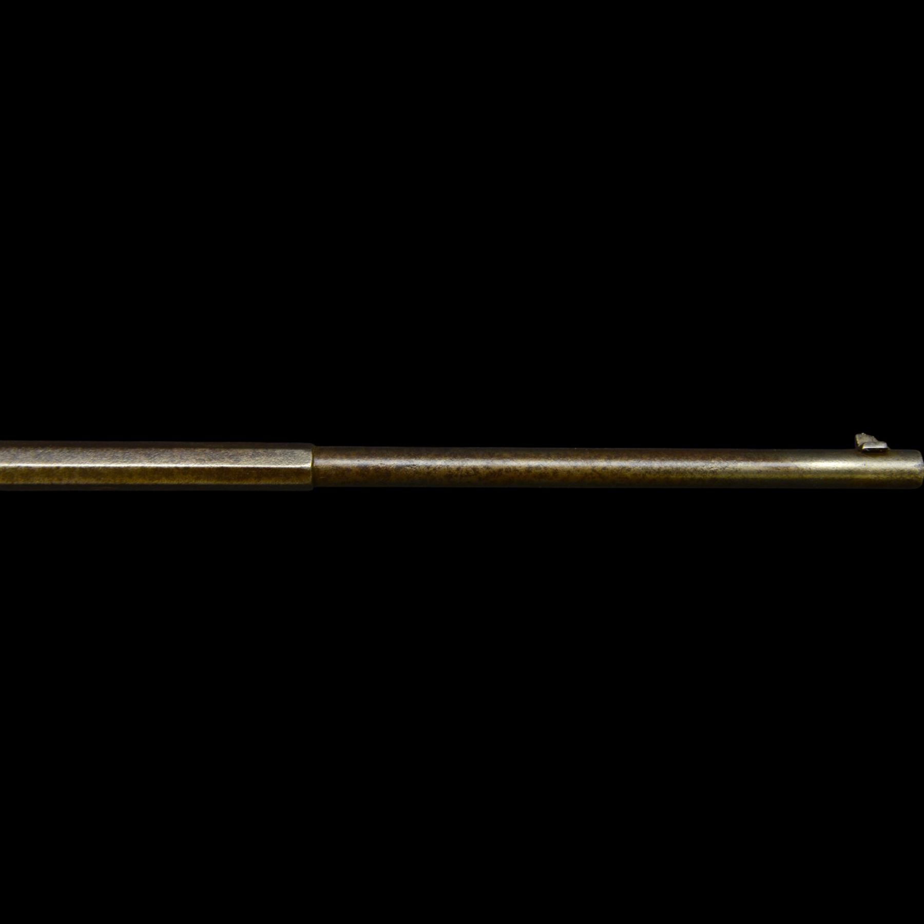 Air rifle with  octagonal and circular barrel, possibly Belgian but seemingly unmarked, L90cm