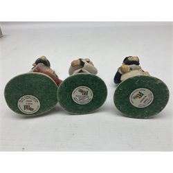 Collection of ten Robert Harrop figures of chimps from The PG Tips Collection, comprising Mr Shifter, Charlie Mr Bodgit, P.C. Gotcha, Arfa T.Leaf, Kevin Tipps, Ada, S.Bend, Dolly and Charlie