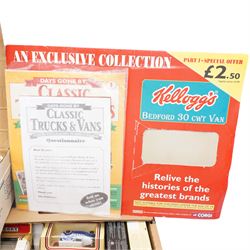 Approximately 40+ Lledo die cast vehicles, other loose die cast vehicles including Corgi examples etc, contents between two boxes