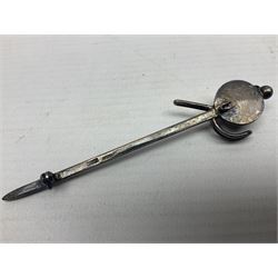 Scottish silver Ola Gorie arctic tern brooch and a matching pair of earrings, 9ct gold stud earrings, collection of costume jewellery, three wristwatches including Ingersoll and Rotary, a Freeman's Alright pocket watch and a continental silver fob watch stamped 935