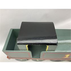 Large scratch-built wooden model of Thomas the Tank Engine L82cm