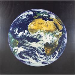 Large photographic print of the Earth taken from Space, framed, frame H95cm

Notes: This item is from the private collection of Arthur C. Clarke's brother.