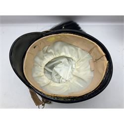 Lancers cap with original 19th century fittings for the 16th Lancers on a modern fibre glass shell with liner