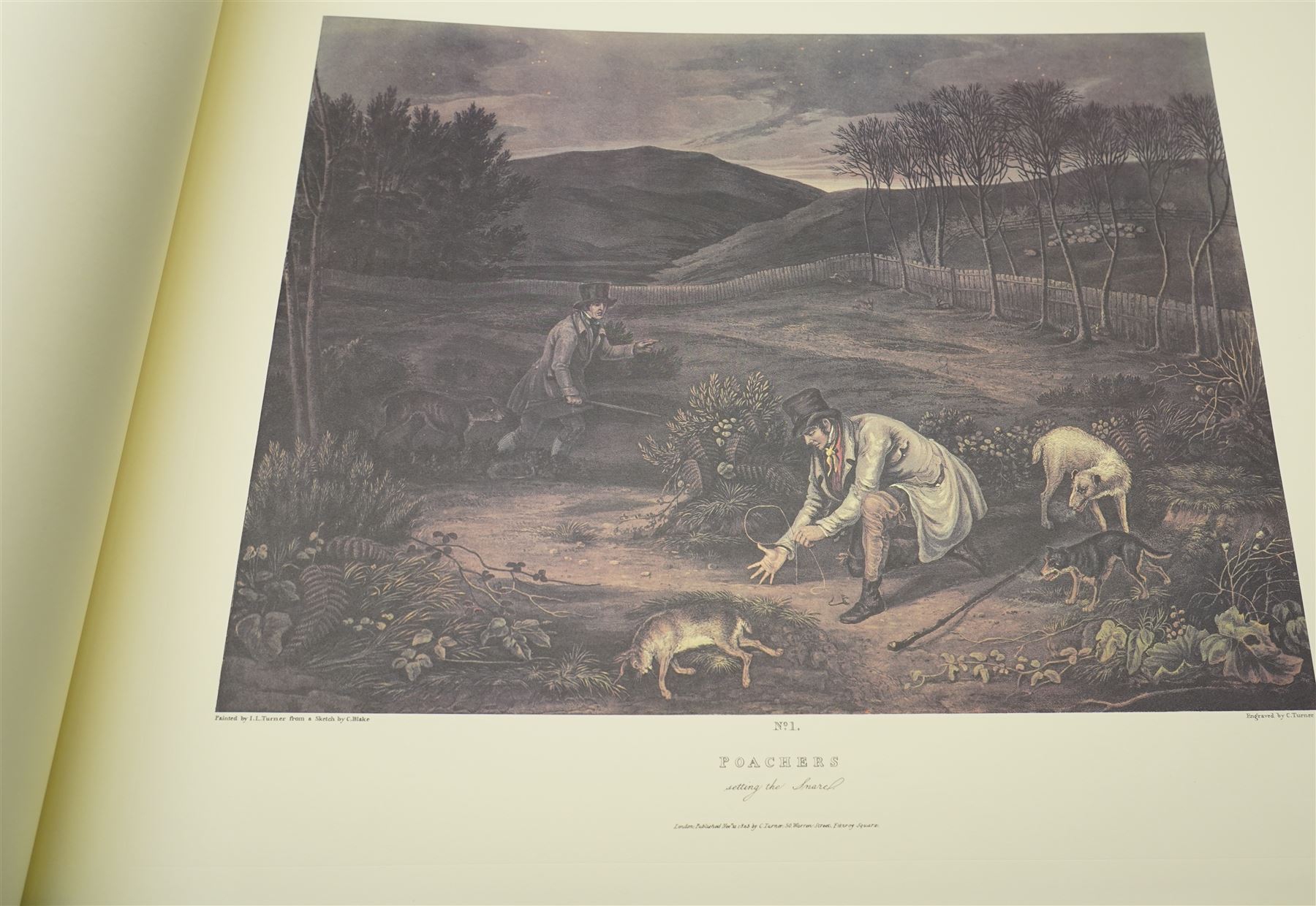 C Blake & C Turner: 'The Poacher’s Progress', facsimile reproduction of the 1826 edition, limited edition folio numbered 1/750, pub. Edinburgh: Paul Harris Publishing, 1981, folio portfolio containing 8 plates after the original paintings by C. Blake and engraved by C. Turner