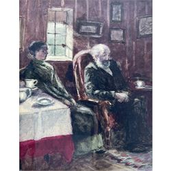 English School (Early 20th century): 'Walter Sickert and his Wife', watercolour unsigned, titled verso 26cm x 20cm