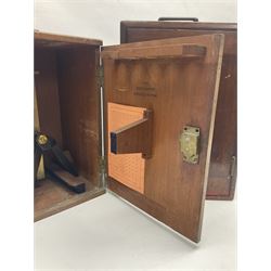 Two R & J Beck microscopes, no 22512 and no 25117, both in original wooden boxes 