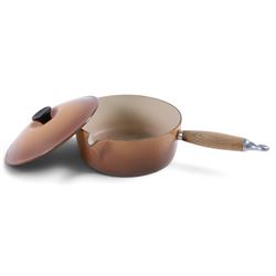 Set of three Le Creuset pans and lid